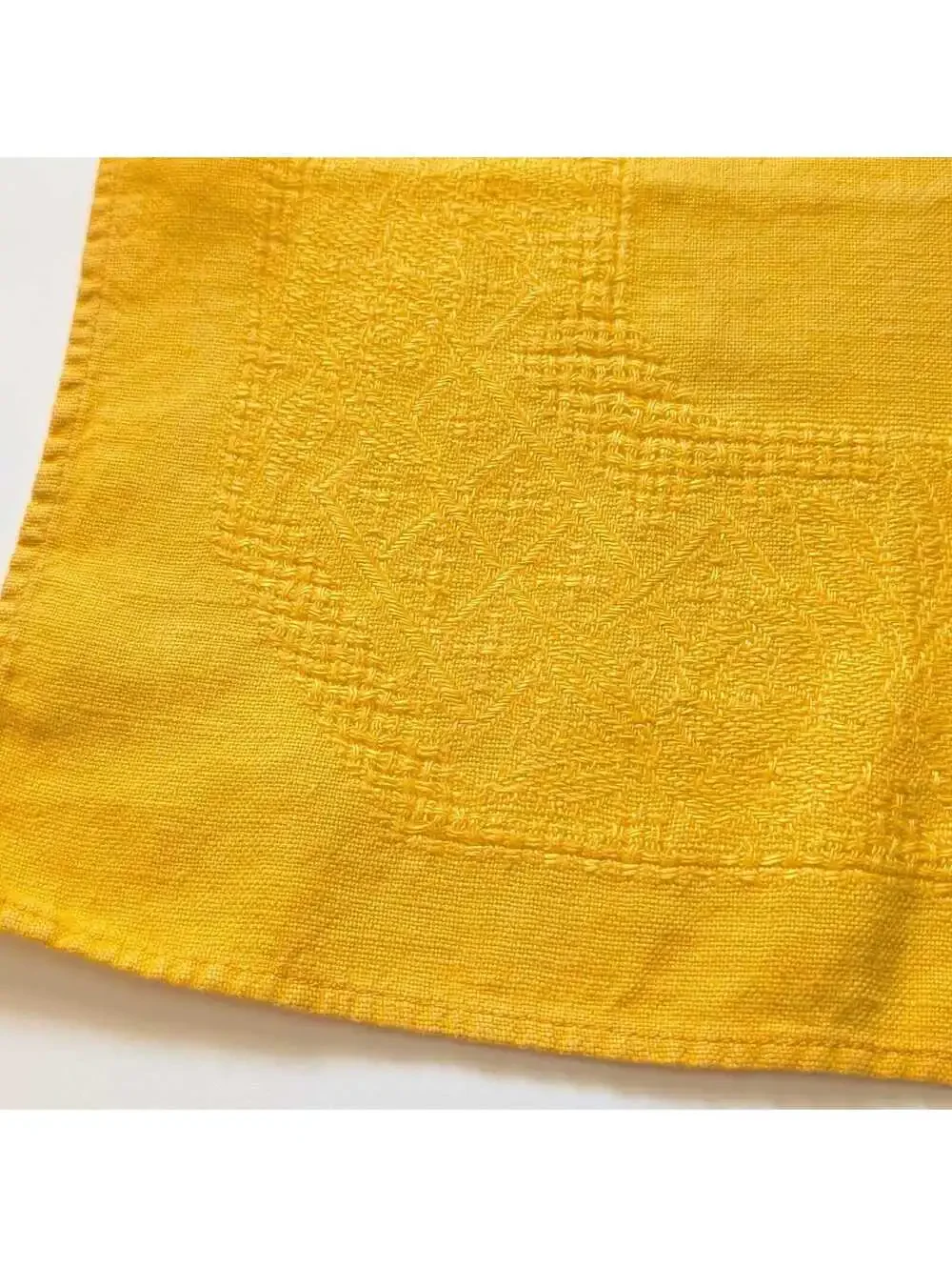 Vintage Marigold Yellow Irish Linen Napkins - Set of 4